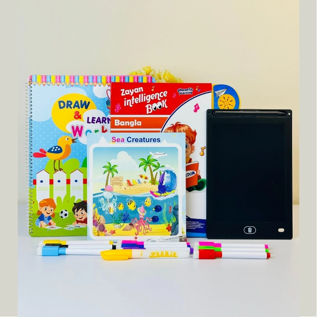 Intelligence Book+Wipe Draw Book+Lcd Tab Combo